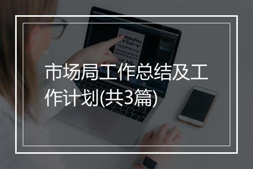 市场局工作总结及工作计划(共3篇)