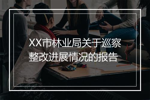 XX市林业局关于巡察整改进展情况的报告