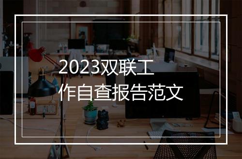 2023双联工作自查报告范文