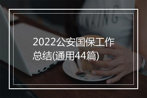 2022公安国保工作总结(通用44篇)