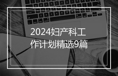 2024妇产科工作计划精选9篇