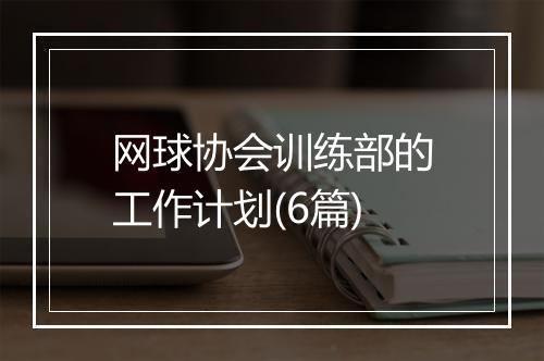 网球协会训练部的工作计划(6篇)