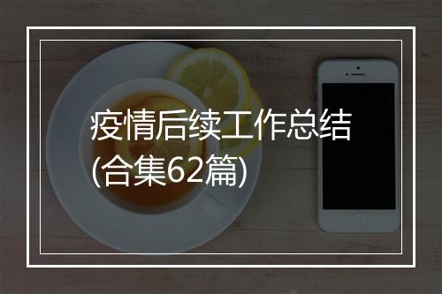 疫情后续工作总结(合集62篇)