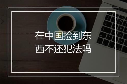 在中国捡到东西不还犯法吗