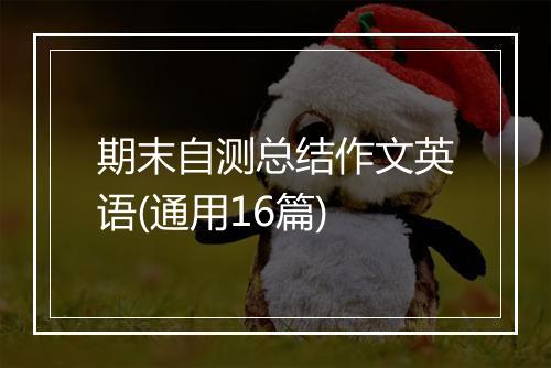 期末自测总结作文英语(通用16篇)