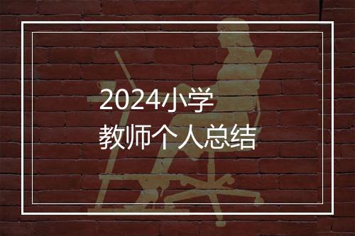 2024小学教师个人总结