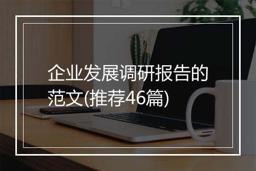 企业发展调研报告的范文(推荐46篇)