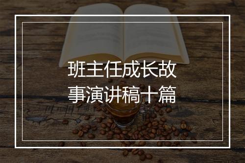 班主任成长故事演讲稿十篇