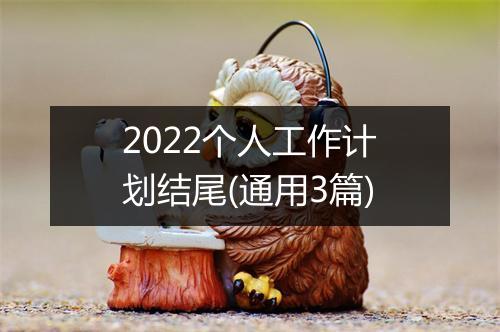 2022个人工作计划结尾(通用3篇)