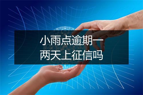 小雨点逾期一两天上征信吗