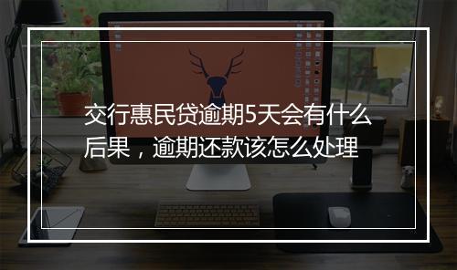 交行惠民贷逾期5天会有什么后果，逾期还款该怎么处理