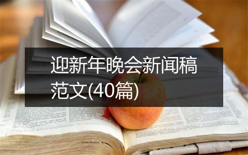 迎新年晚会新闻稿范文(40篇)