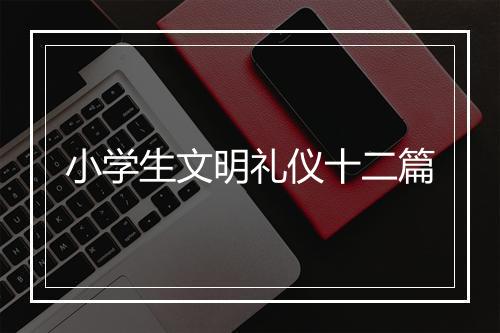 小学生文明礼仪十二篇