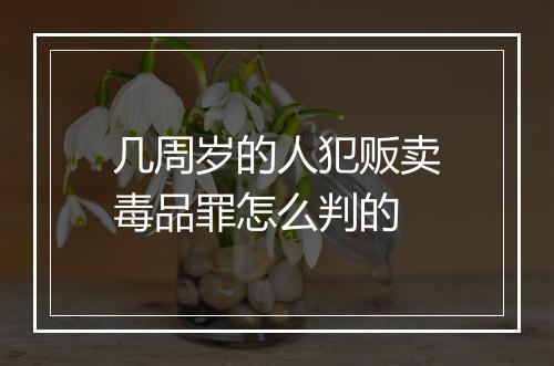 几周岁的人犯贩卖毒品罪怎么判的