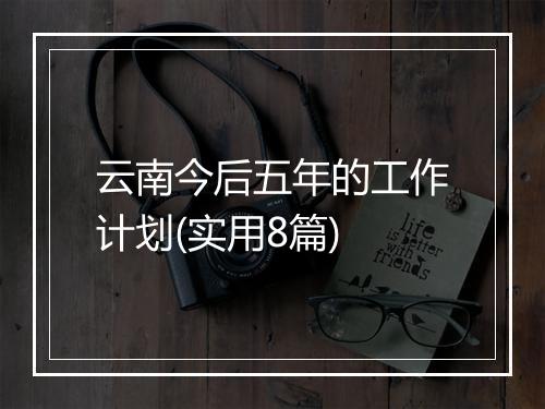 云南今后五年的工作计划(实用8篇)