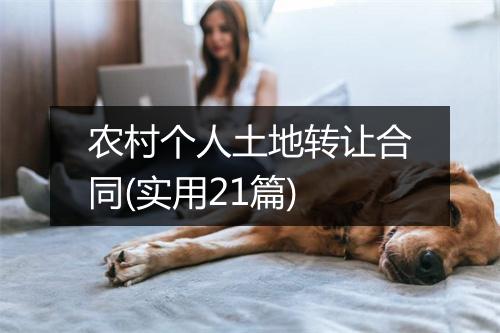 农村个人土地转让合同(实用21篇)