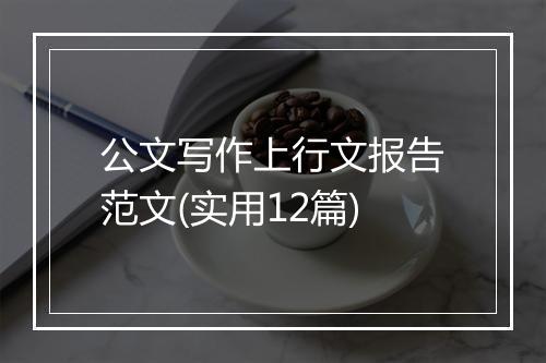 公文写作上行文报告范文(实用12篇)