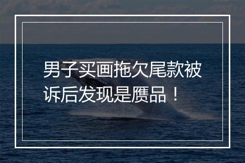 男子买画拖欠尾款被诉后发现是赝品！