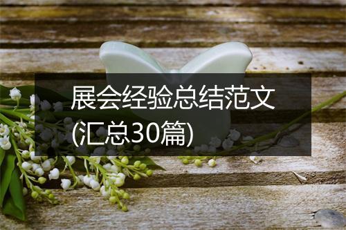 展会经验总结范文(汇总30篇)