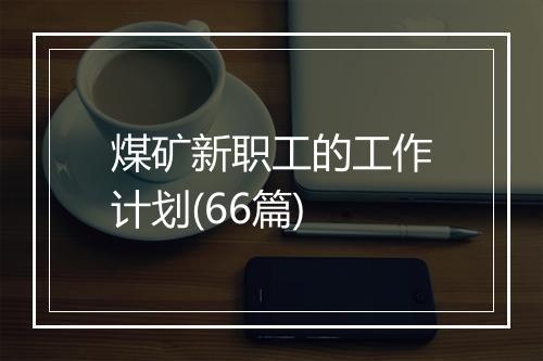 煤矿新职工的工作计划(66篇)