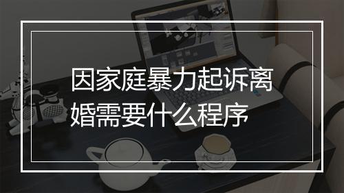 因家庭暴力起诉离婚需要什么程序
