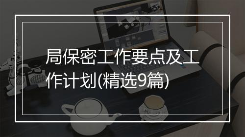 局保密工作要点及工作计划(精选9篇)