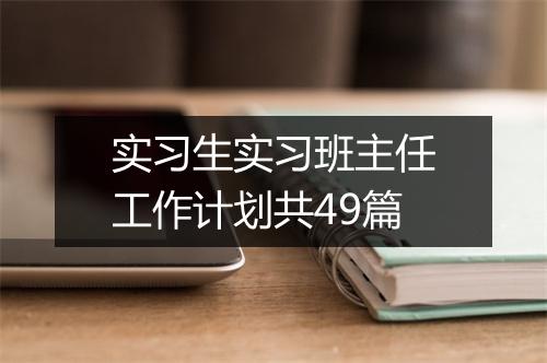 实习生实习班主任工作计划共49篇