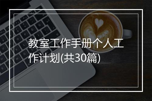 教室工作手册个人工作计划(共30篇)