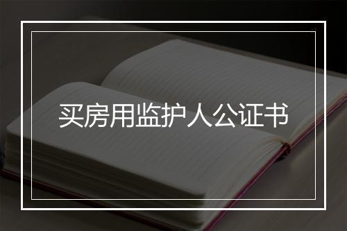 买房用监护人公证书