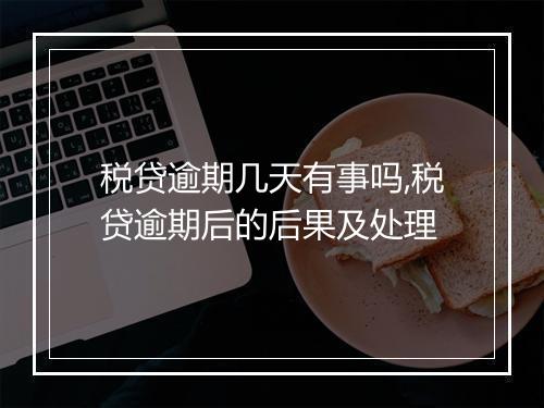 税贷逾期几天有事吗,税贷逾期后的后果及处理