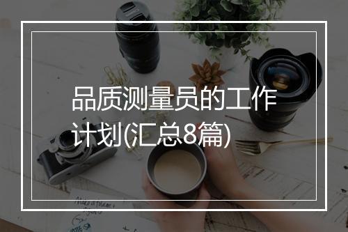 品质测量员的工作计划(汇总8篇)