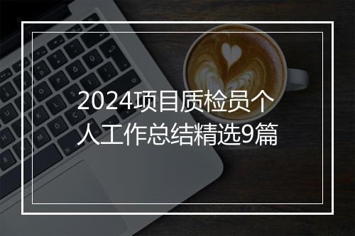 2024项目质检员个人工作总结精选9篇