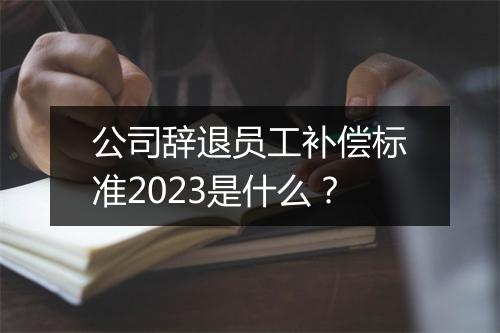 公司辞退员工补偿标准2023是什么？