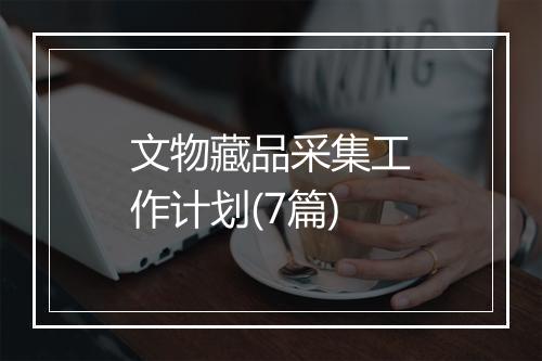 文物藏品采集工作计划(7篇)