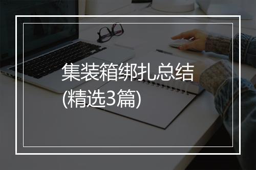 集装箱绑扎总结(精选3篇)