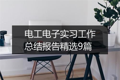 电工电子实习工作总结报告精选9篇