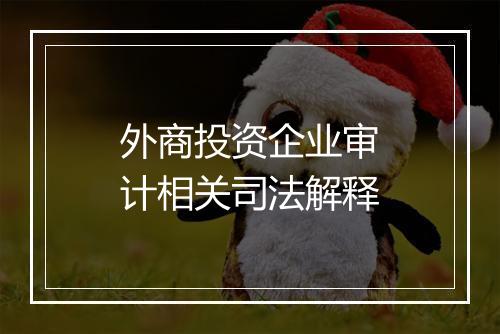 外商投资企业审计相关司法解释