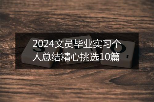 2024文员毕业实习个人总结精心挑选10篇