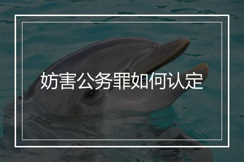 妨害公务罪如何认定