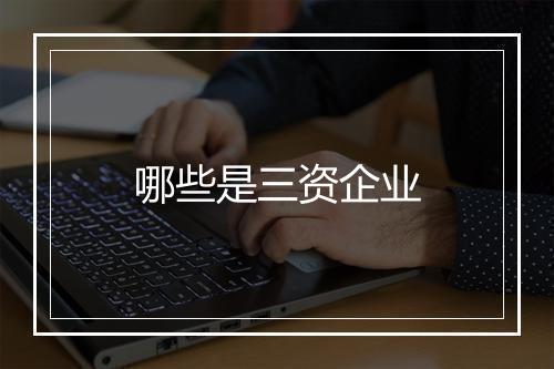 哪些是三资企业