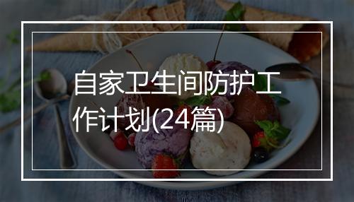 自家卫生间防护工作计划(24篇)