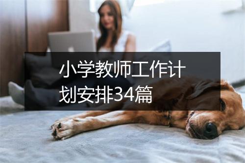 小学教师工作计划安排34篇