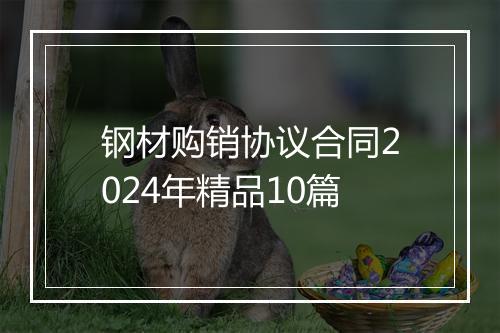 钢材购销协议合同2024年精品10篇