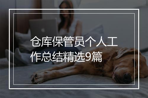 仓库保管员个人工作总结精选9篇