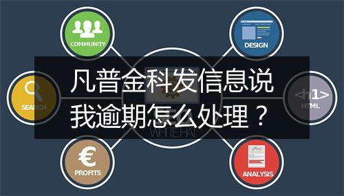 凡普金科发信息说我逾期怎么处理？