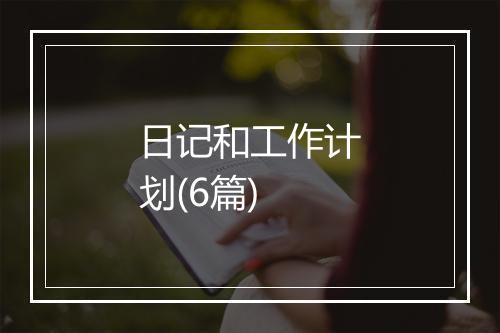 日记和工作计划(6篇)