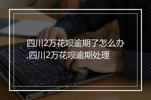 四川2万花呗逾期了怎么办,四川2万花呗逾期处理