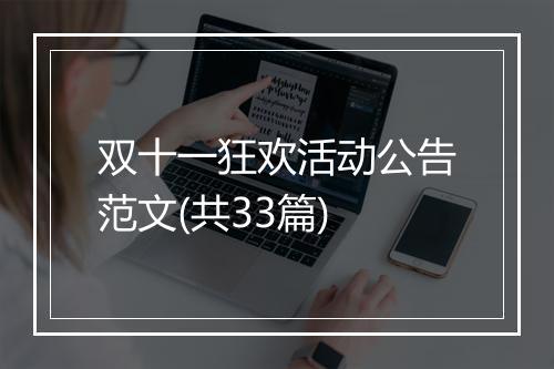 双十一狂欢活动公告范文(共33篇)