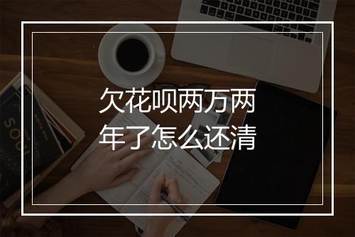 欠花呗两万两年了怎么还清