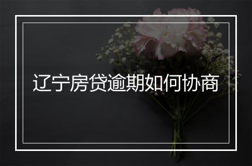 辽宁房贷逾期如何协商
